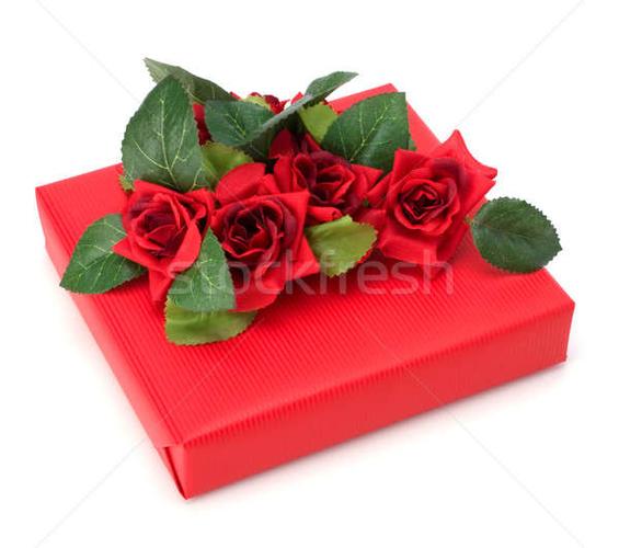 商业照片: 礼物 · 装饰 · 花卉 · 人造的 · 红色