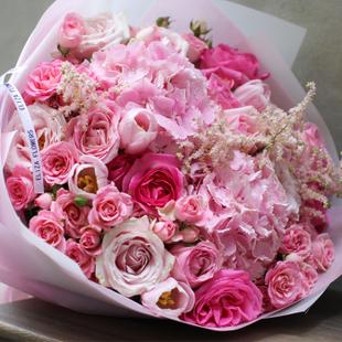 厄瓜多尔进口奥斯汀玫瑰鲜花韩式花束包装生日礼物情人节送人礼品
